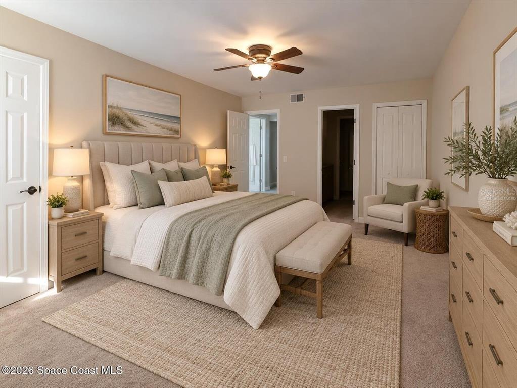 Virtually Staged Primary Suite