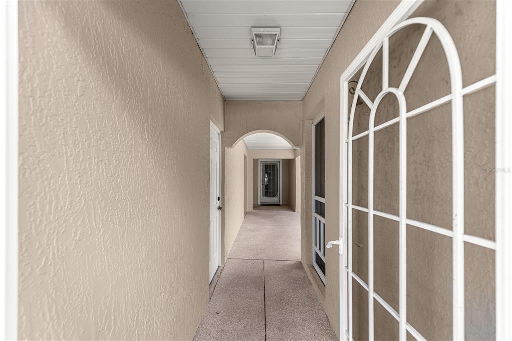 Entry leading to front door