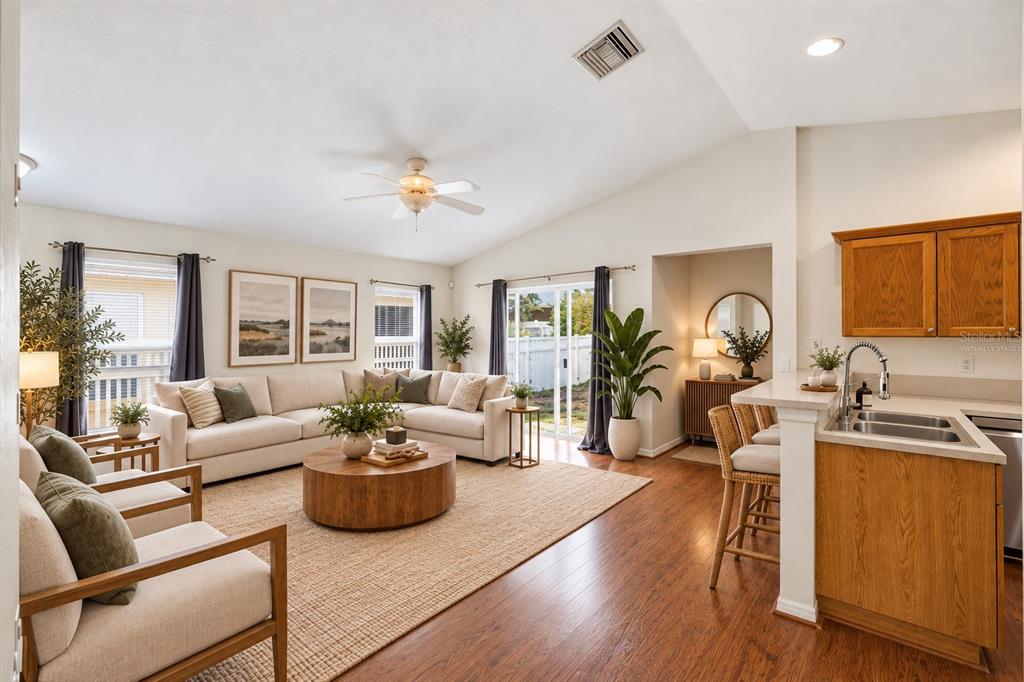 Virtually Staged Living Room