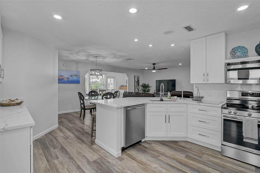 Kitchen with stainless appliances
