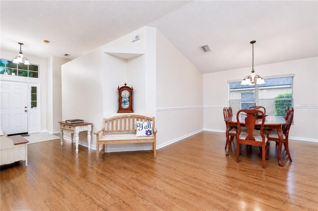 Bright and welcoming entryway.
