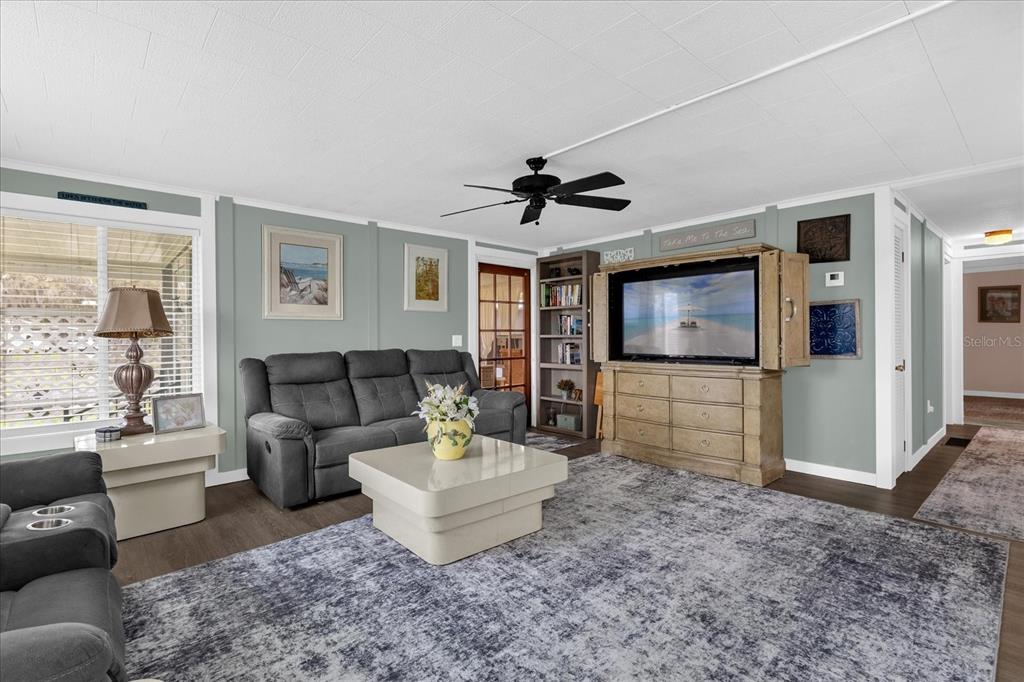 Bright and spacious living room with abundant natural light.