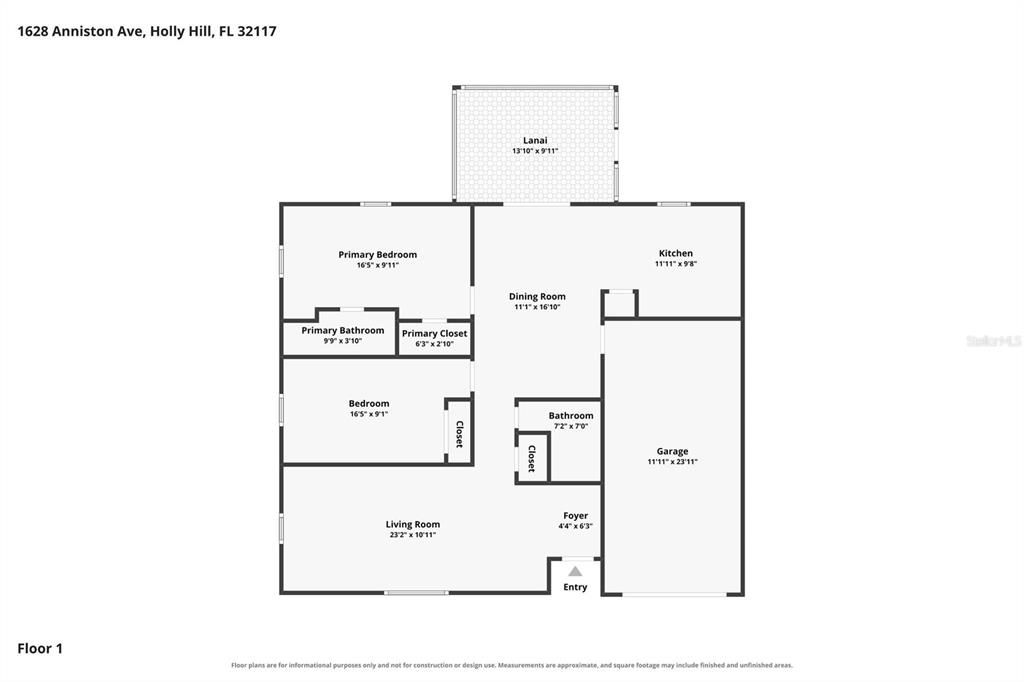 Property for sale at 1628 ANNISTON AVENUE, HOLLY HILL, FL, 32117