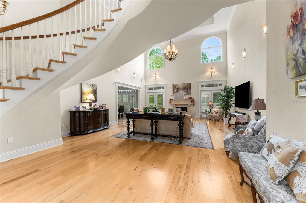 Foyer view into family room
