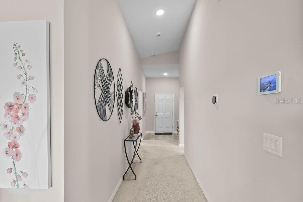 A welcoming entryway sets the tone for the comfort and style of the home.
