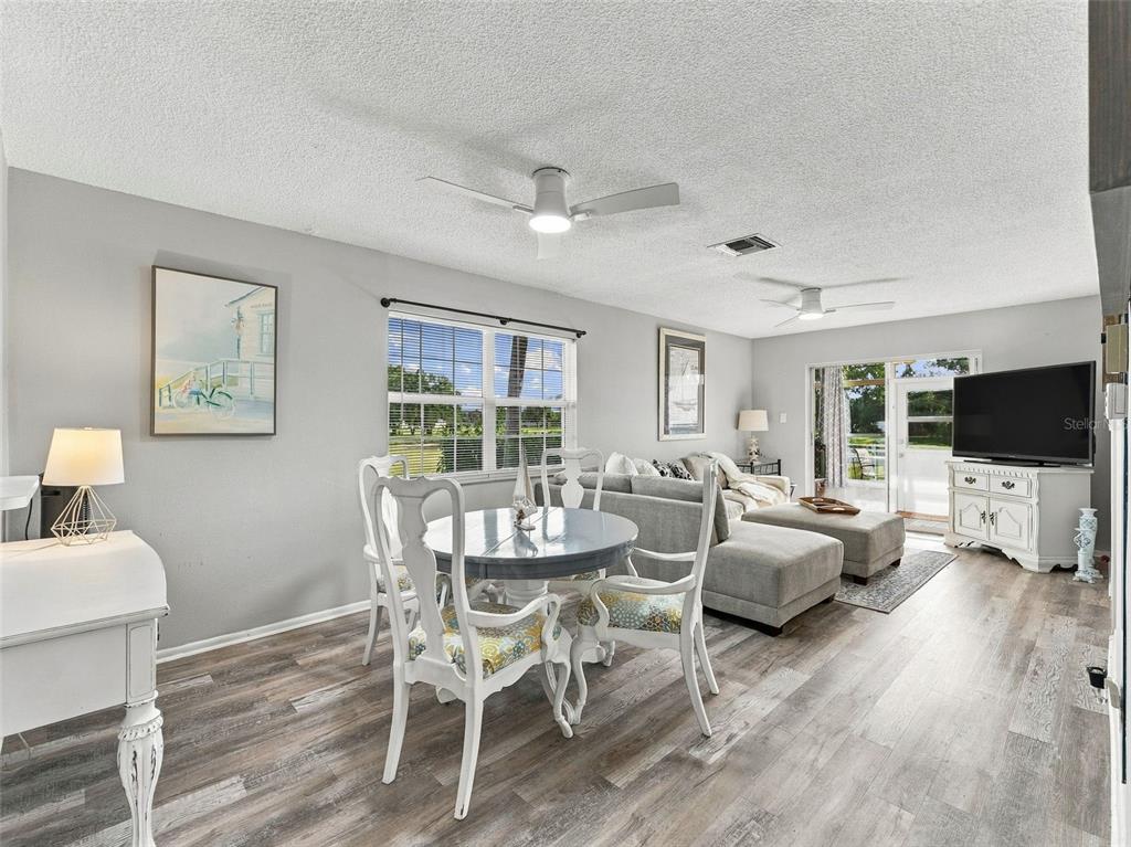 Open Concept Dining and Living Space