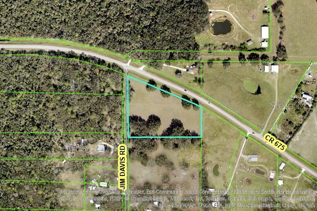 Aerial of lot, Jim Davis & CR 675 frontage