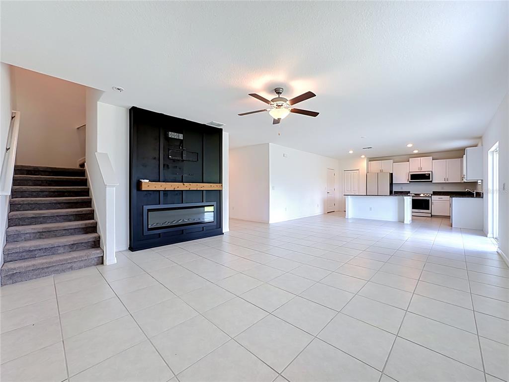 heart of the home: wide open living/dining/kitchen