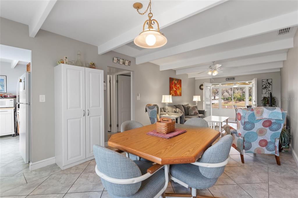 Dining Area with built in cabinet