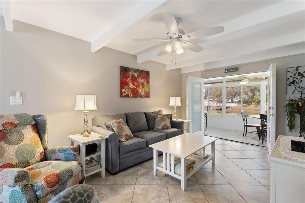French doors leading to waterfront view