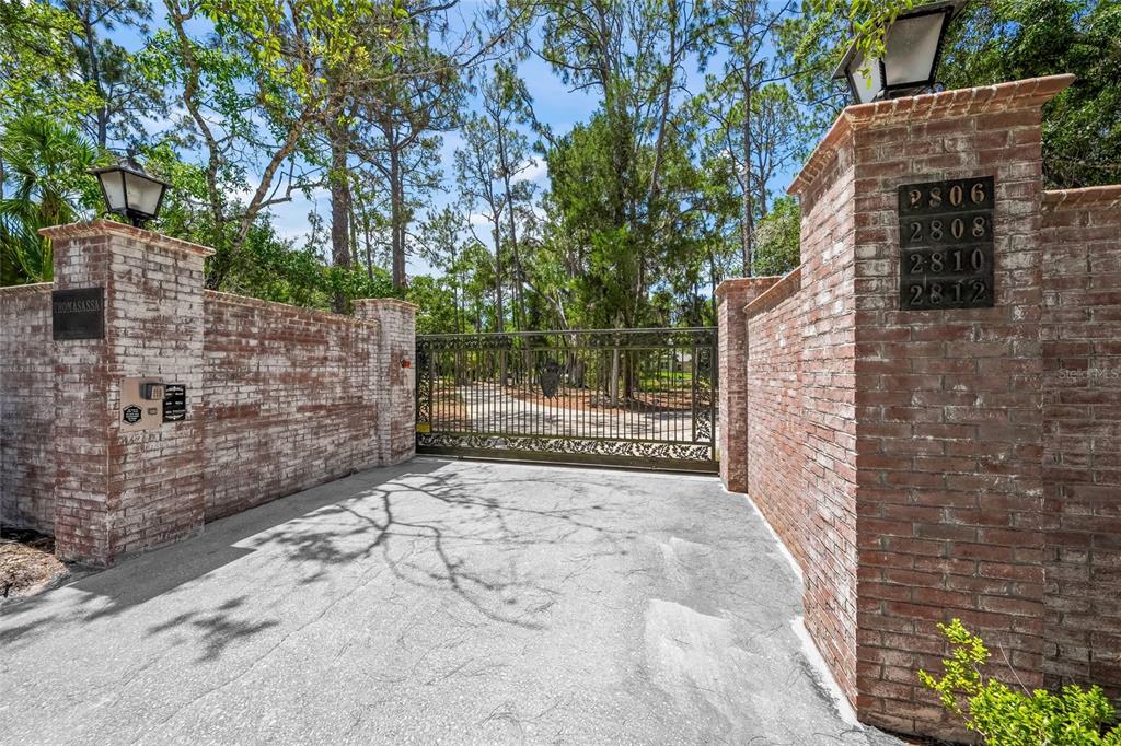 Private gated entrance