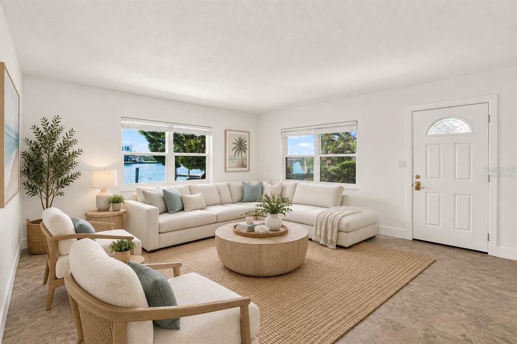 Virtually Staged Living Room