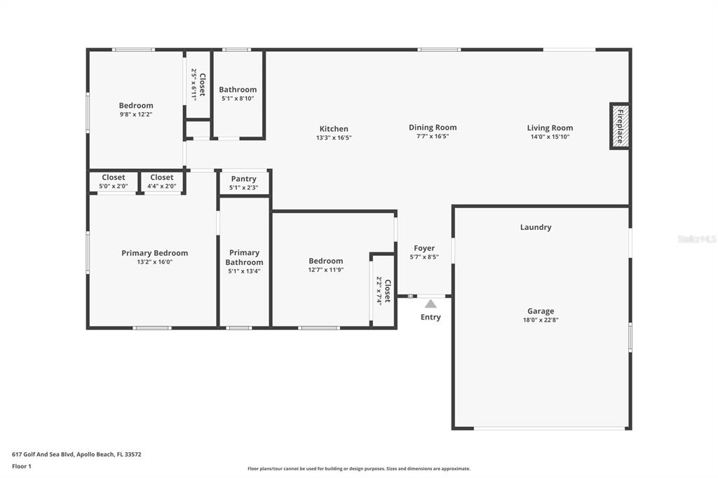 Property for sale at 617 GOLF AND SEA BOULEVARD, APOLLO BEACH, FL, 33572
