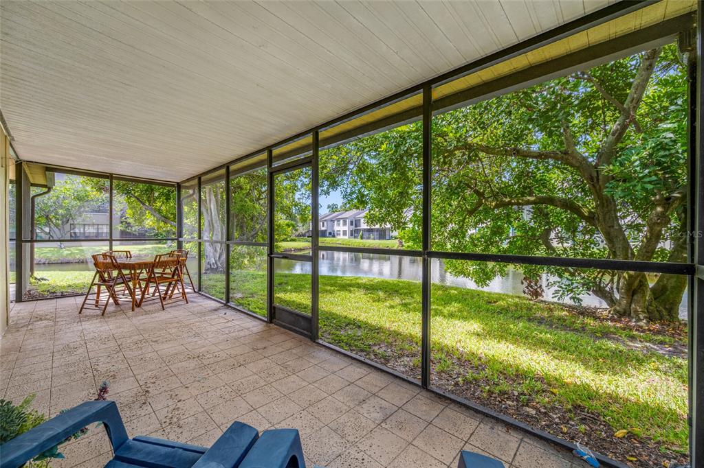 Amazing screened in porch on the waterfront