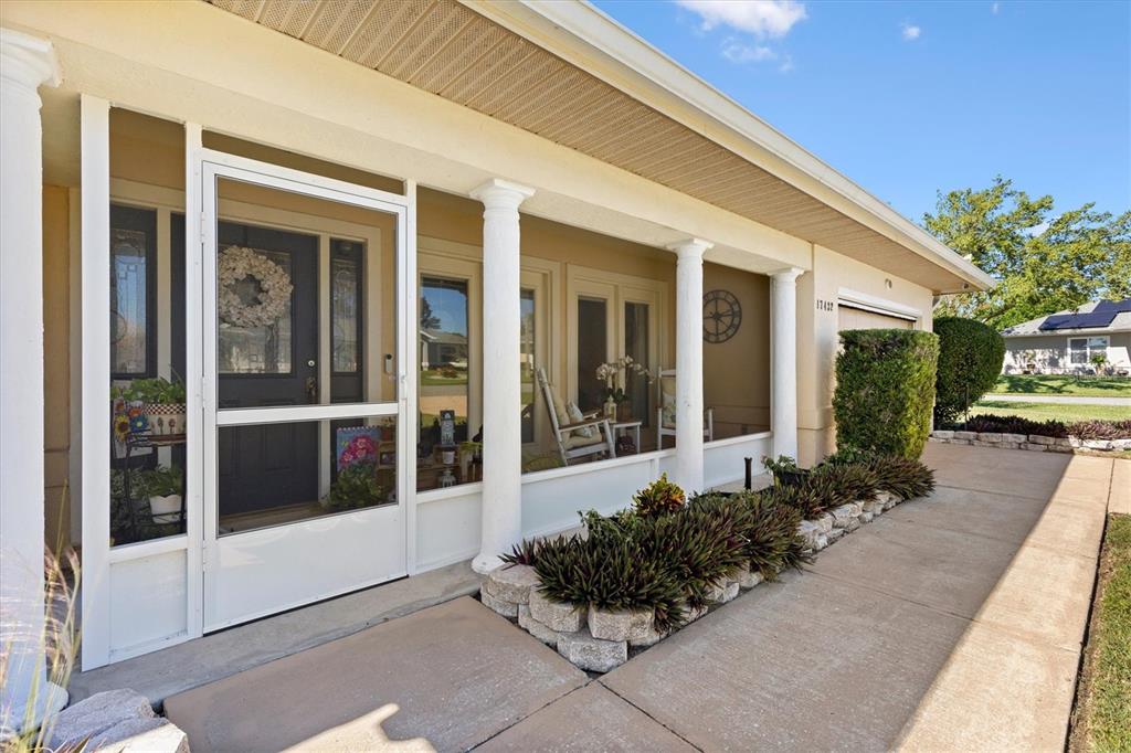 Screened front porch.