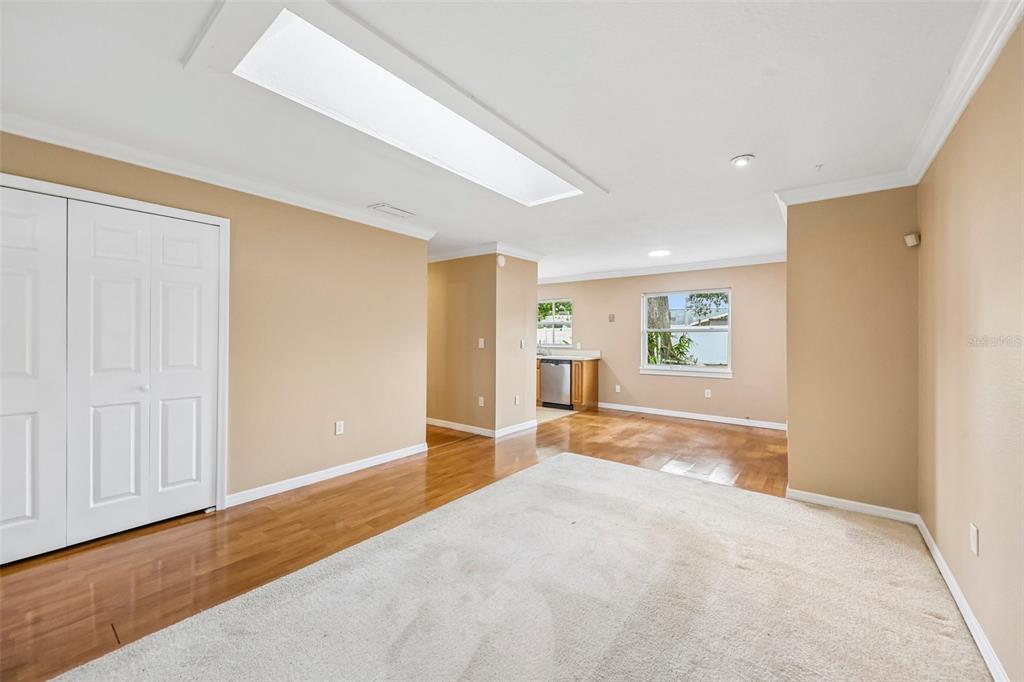 Open living and dining.