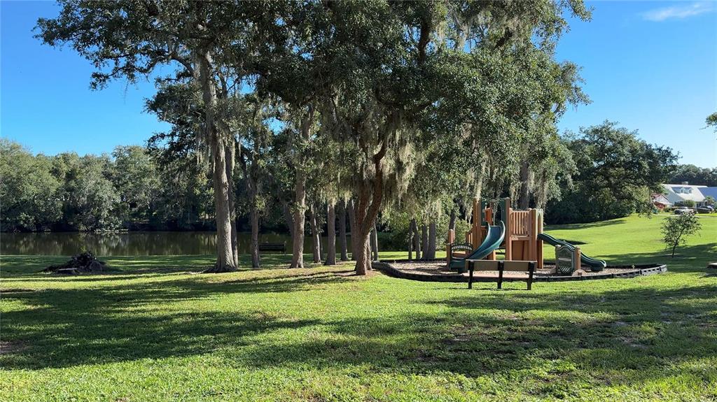 Neighborhood park with play equipment.