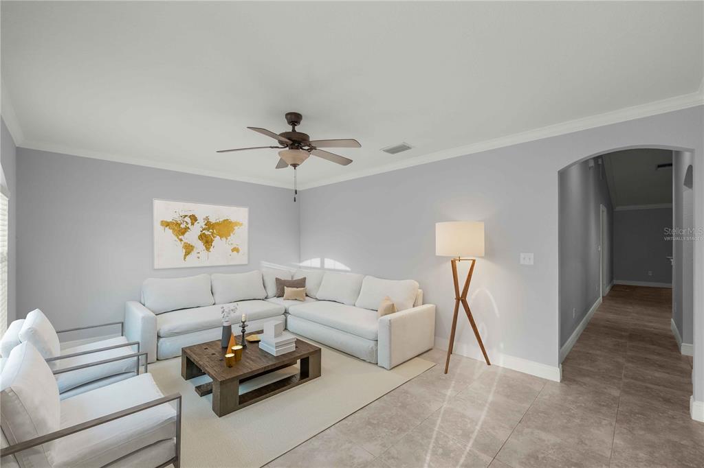 Family Room-Virtually Staged