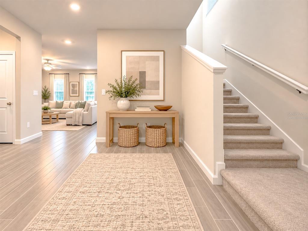 Virtually staged - Foyer