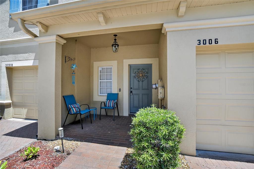 Front Right View of Townhome with Garage