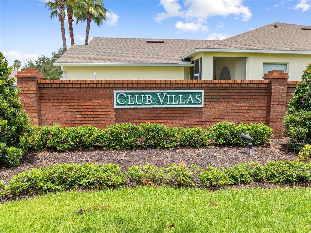 Club Villas Entrance sign - It makes it easy for friends and family to come visit.
