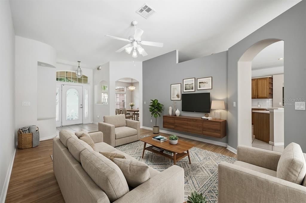 Virtually staged dedicated  Living room