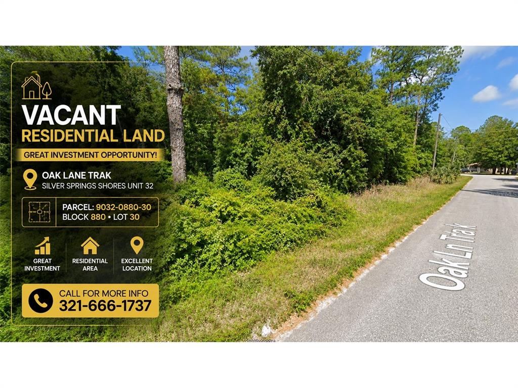 Property for sale at TBD OAK LANE TRACK, OCALA, FL, 34472