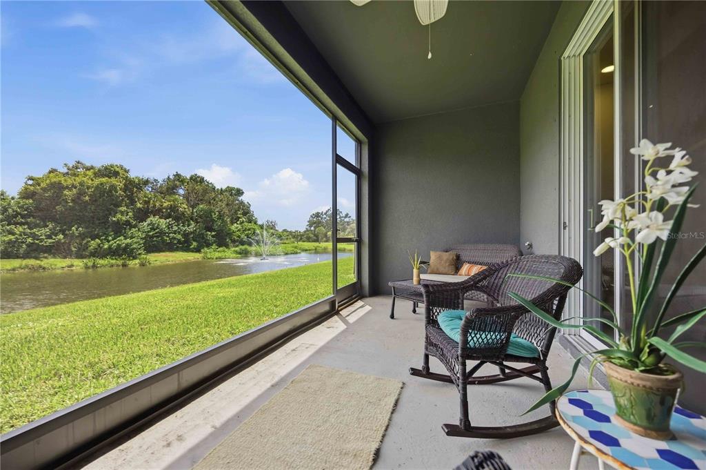 Rear screened patio