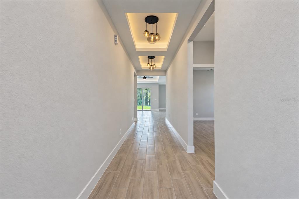 Entry hallway. Digitally edited model/property composite.