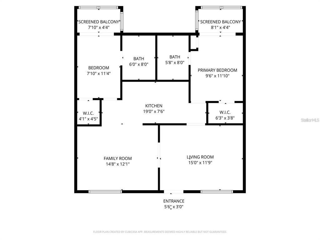 2 Bedroom Unit Floor Plan