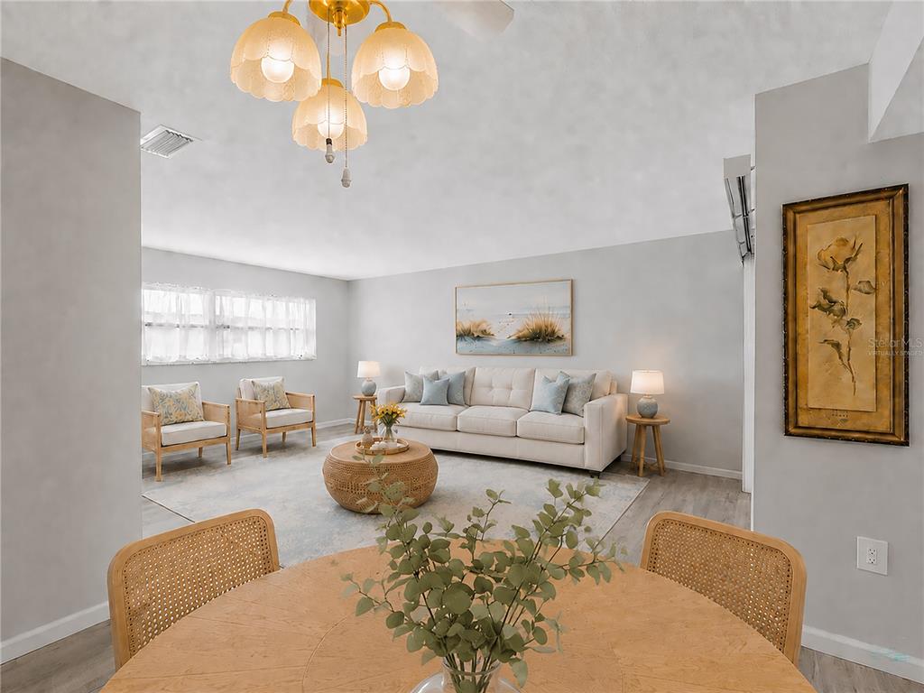 Living Room/Dining Area (Virtually Staged)