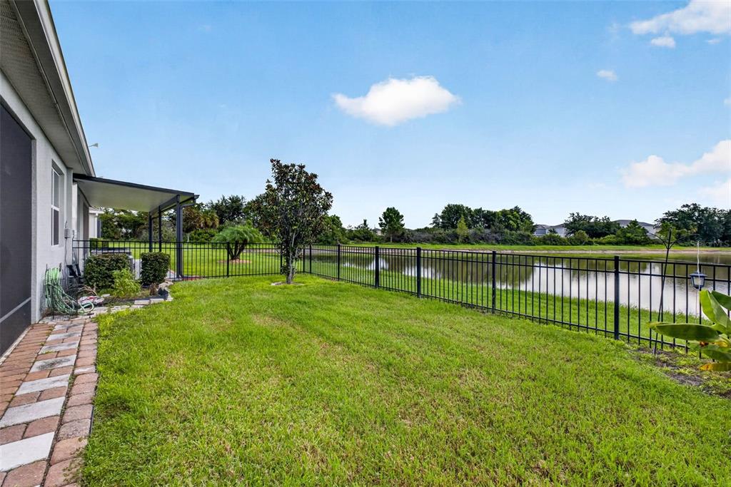 Fully fenced in yard space.