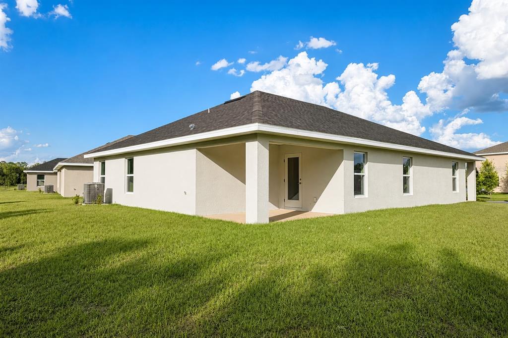 Rear Exterior and Covered Patio