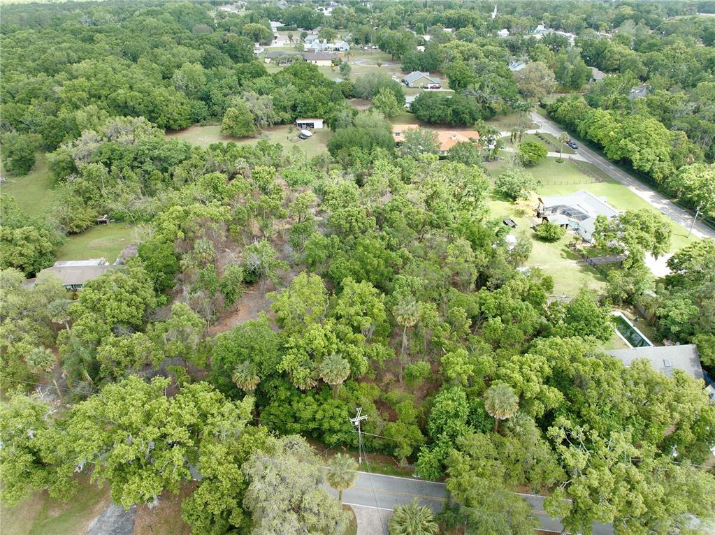 Aerial view from front of property.