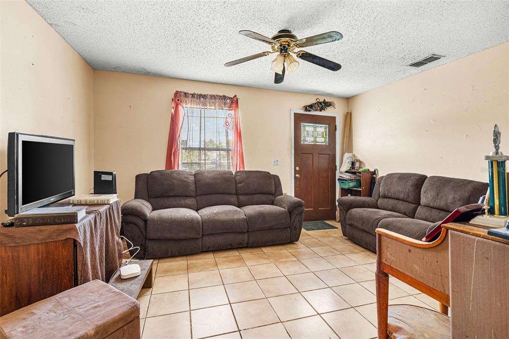 Living area view from dining room