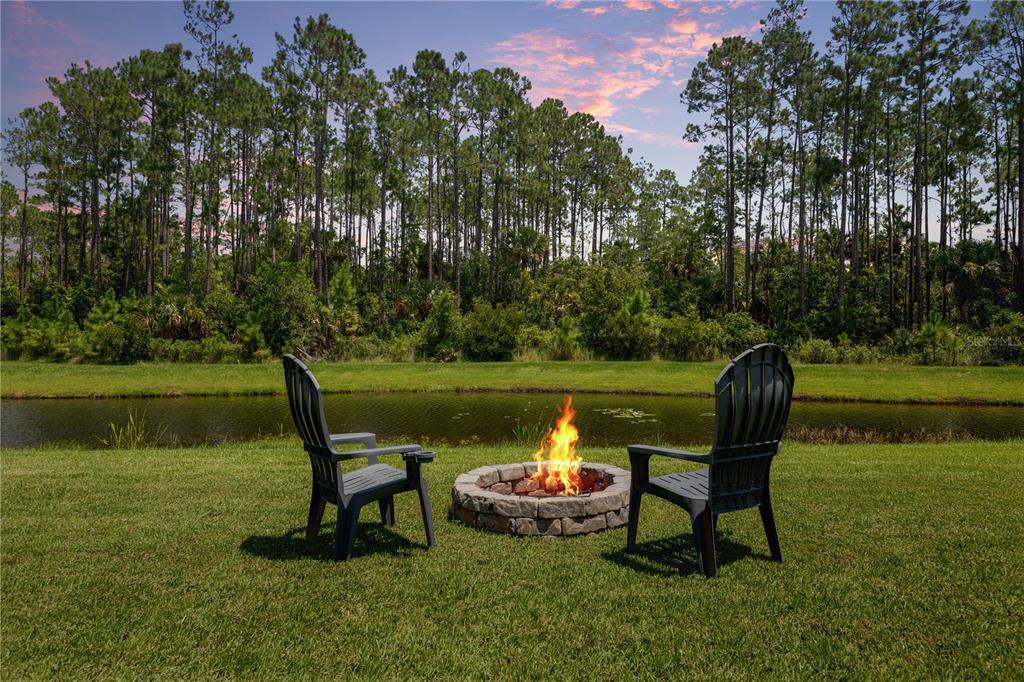 End the day fireside, where peaceful water views and a wooded backdrop turn an ordinary evening into your favorite place to unwind.