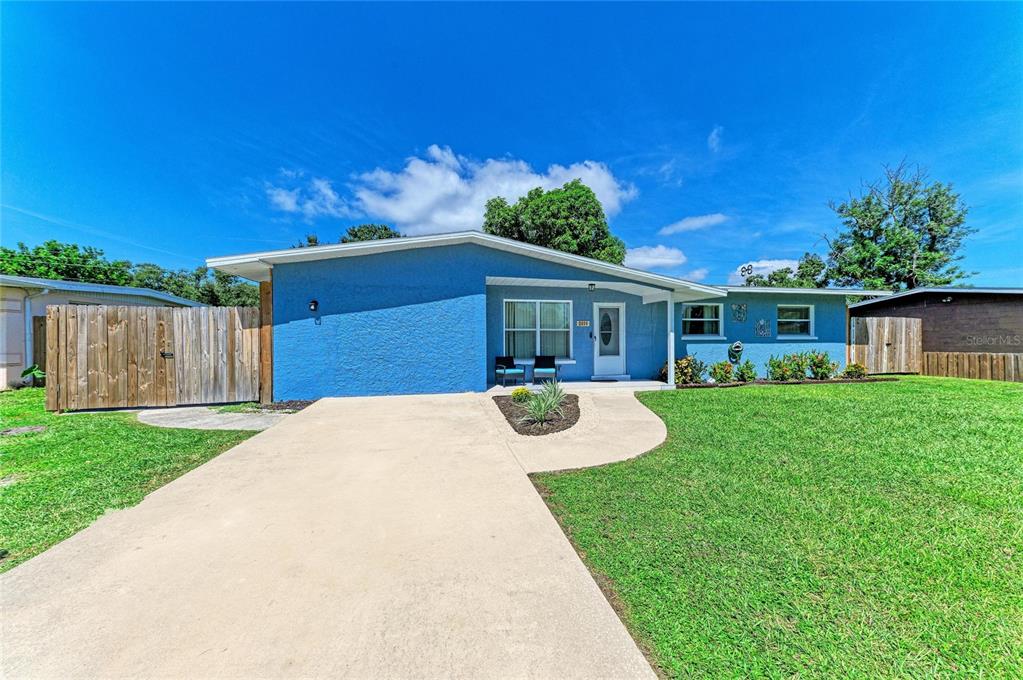 Large front yard
