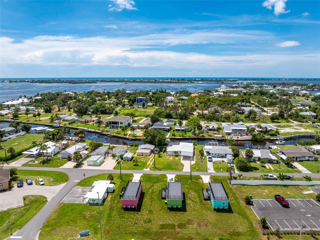Aerial of Lemon Bay, Englewood Beach, and Gulf