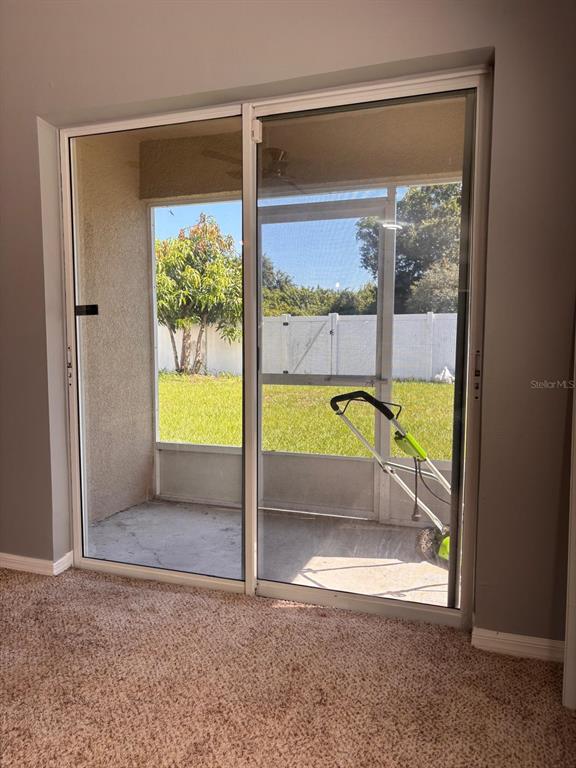 slide doors to the backyard
