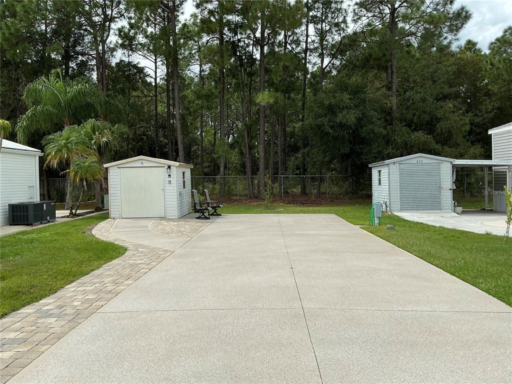 Double cement drive, professionally painted.
