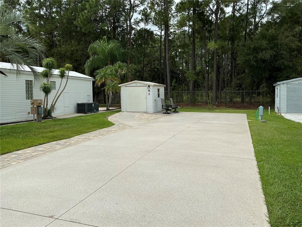 8X10 shed with power,Lot has 20/30/50 electric