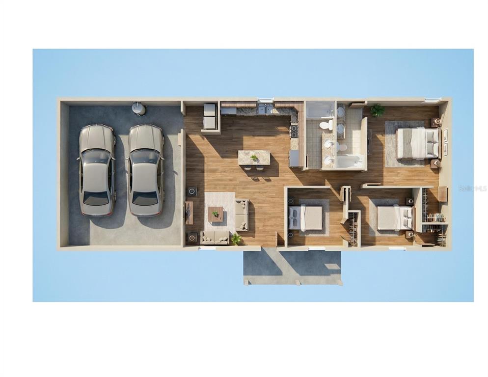 RENDERING OF GARAGE