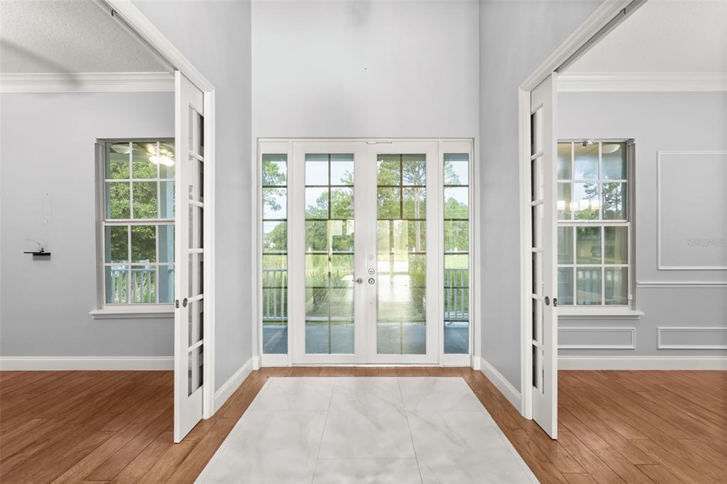 Dining room to the left, Office/ Den to the right