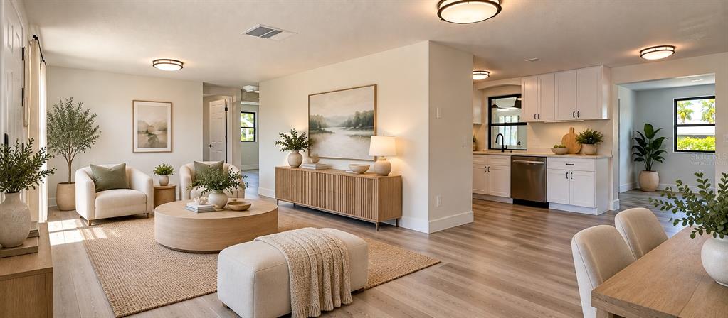 Great room Virtually Staged