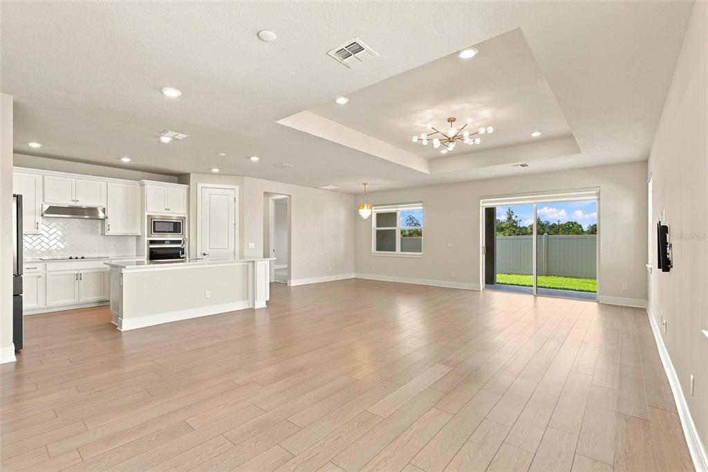living room leading to backyard