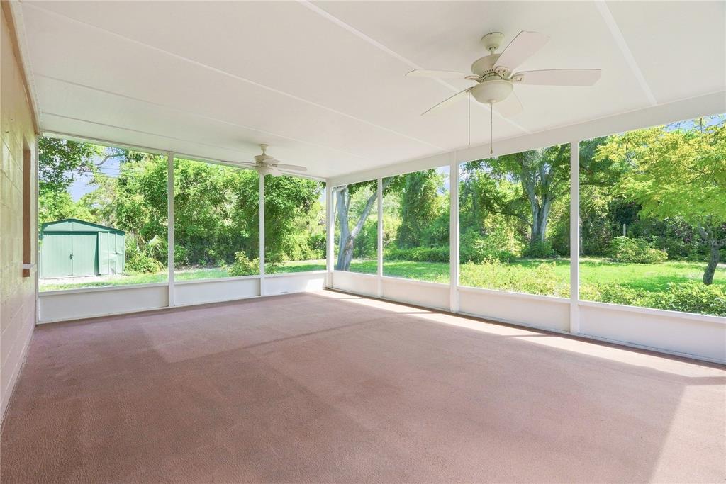 Large screened in patio