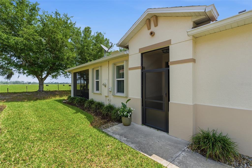 Screened front entry