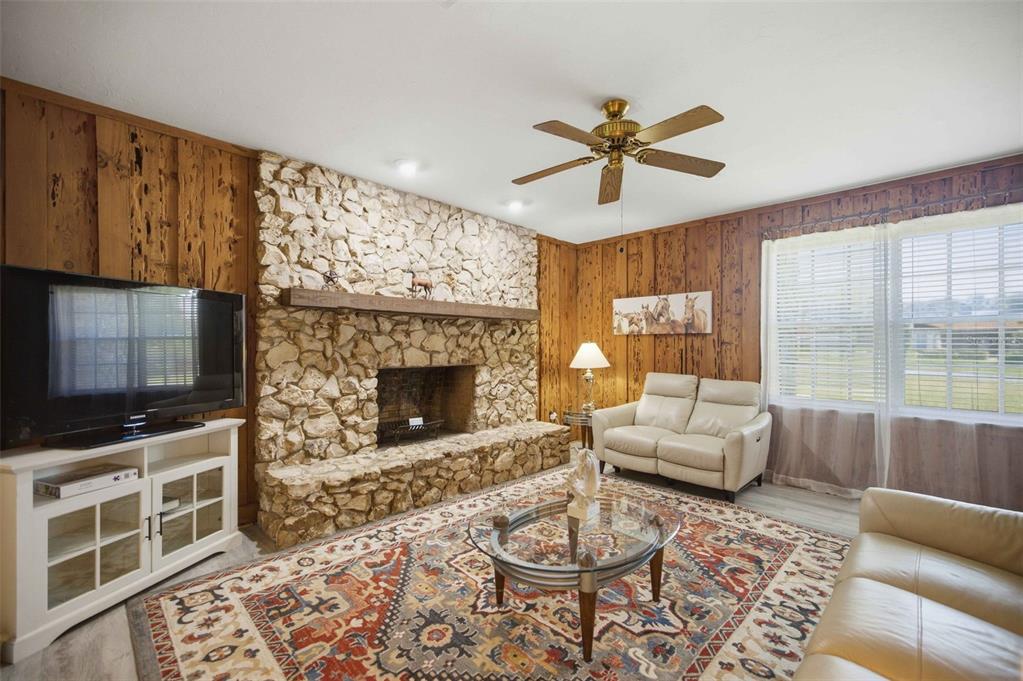 Stone Fireplace