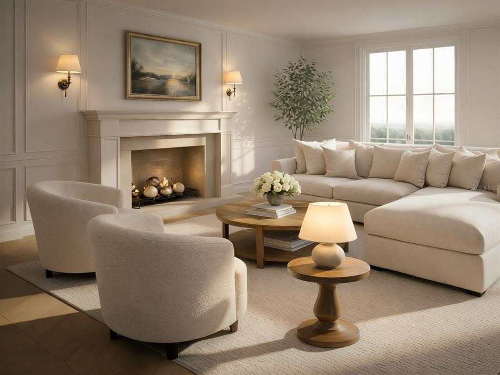 AI rendered living room