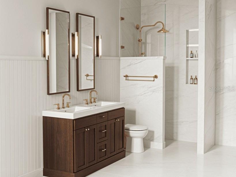 AI rendered second bathroom